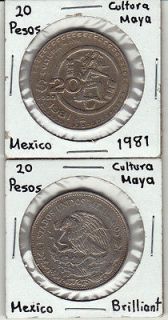 Banco de Mexico $ 20 Pesos Cultura Maya 1981 Visit My  Store For 