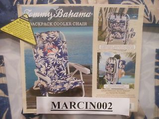   New color Blue White Leafs Tommy Bahama Backpack Cooler Beach Chair