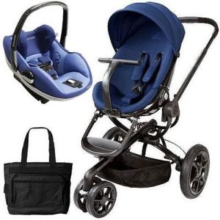 Quinny Moodd Stroller Travel system w/Diaper bag and car seat   Blue 
