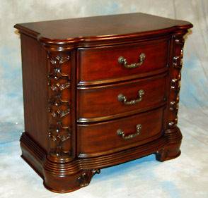 Mahogany Night Stand Nightstand Bedside Chest 3 Drawer