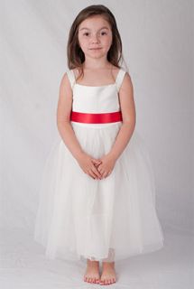   Ivory Dress With Colour Sash 2 yrs 15Yrs Olivia Ballerina Style