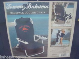 NEW TOMMY BAHAMA NAVY BLUE BACKPACK COOLER BEACH CHAIR