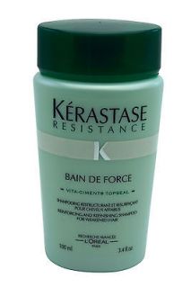 Kerastase Bain de Force Shampoo Travel 3.4 oz Travel Size Bottle