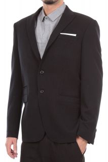 NEIL BARRETT NEW Man Jacket Coat Blazer Sz48ITA BGI45 Black Wool MADE 
