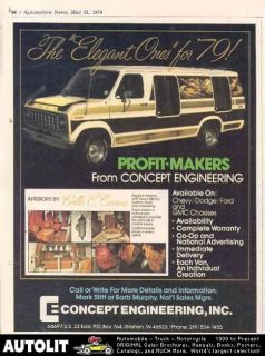 1979 Concept Profit Makers Dodge Chevy Van Camper Ad