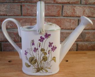 DECORATIVE PORTUGAL POTTERY WATERING CAN w/ BOTANIC FLOWERS RB 