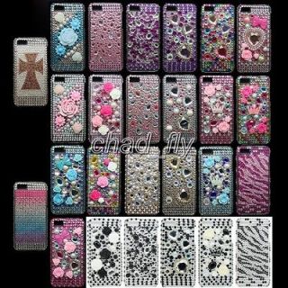 Bling Crystal Diamond Rhineston Case Cover For Iphone 5 5th 5G Gen 26 