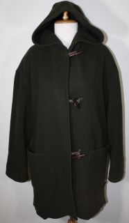 MACKINTOSH Loden Green Wool Toggle Hooded Coat Jacket M