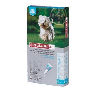 Bayer K9 Advantix II Teal 4 Month Flea & Tick Drops for Medium Dogs 