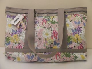 New LESPORTSAC $98 nwt HOPE GARDEN nylon travel tote handbag + pouch