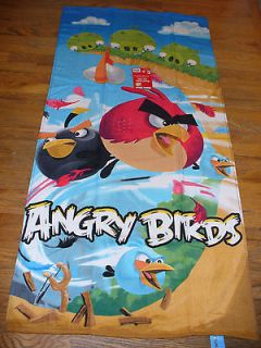 New Angry Birds Bomber Green Pigs Beach / Bath Towel Plush
