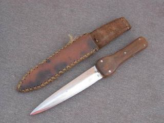 Vintage Hudson Bay style Beavertail Trade Dag Dague Fighting Knife w 
