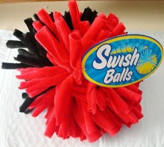   Ball type squishy velore red & black Basketball Softball Koosh toy NEW