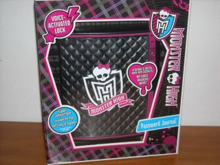 Brand New MONSTER HIGH PASSWORD JOURNAL Voice activated Lock