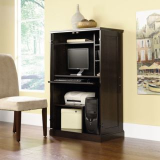 Sauder Computer Armoire Home Office Furniture Keyboard Printer Shelf 