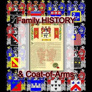 Armorial Name History   Coat of Arms   Family Crest 11x17 INGLE TO 
