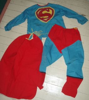 Vtg 50s 60s BEN COOPER Superman HALLOWEEN Costume PLAY Oufit CLOTH
