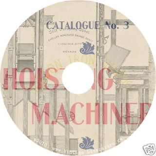 1897 Ridson Hoisting {Cranes} Machinery Catalog on CD