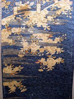   Chinese Embroidered Landscape Panel w/ Belding Silk Liner ca. 1900