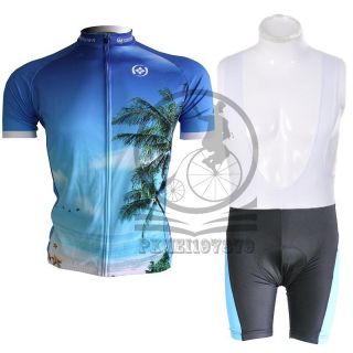 Sports Wear Bicycle Shirt Suits Bike Outfit Cycling Jersey + Bib 