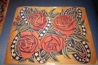 Vintage Tattoo copy Bert Grimm Roses painting