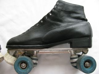 Vintage Black Leather Betty Lytle Roller Skates by Hyde, size 9 1/2 to 
