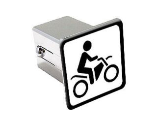 Dirt Pit Bike Off Road Sign Symbol   2 Tow Trailer Hitch Cover Plug 