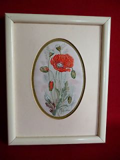 Cashs Delicately Woven Silk Poppy Picture By J & J Cash