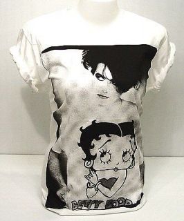 THE CURE Robert Smith BETTY BOOP Goth Punk T Shirt S