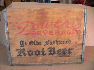 Tower Beverages, wooden Root Beer case box. 1947. Charlestown, MA 