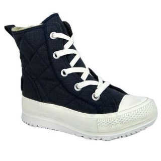 Converse 532326 Alice Mid Womens Quilted Textile Lace Up Boots   Navy