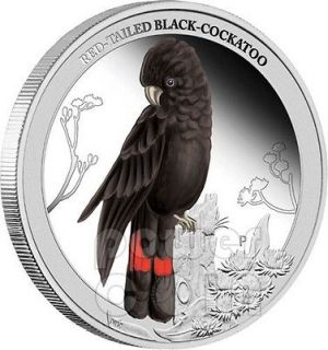 BLACK COCKATOO Birds of Australia Silver Proof Coin 50c Australia 2013