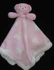 Baby Gear Babygear Pink & White Hearts Teddy Bear Security Blanket 