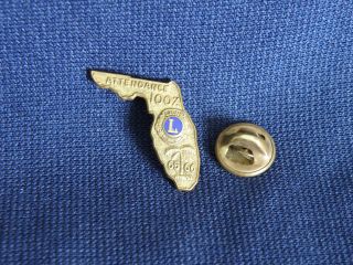   LIONS CLUB 65 66 Doctor Walter Campbell Int. President LAPEL HAT PIN