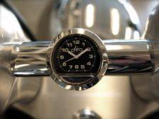 Black Motorcycle Handlebar Clock w/ Light for 7/8 bars