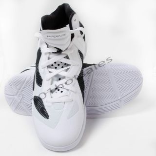 Nike Womens White/Black Zoom Hyperfuse Basketball Shoes 454153 100