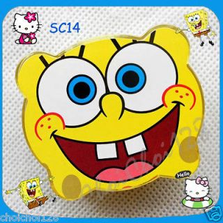 New SpongeBob SquarePants Big Face Contact Lens Case Travel Set SC14
