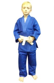 Jiu Jitsu Gi for Kids / Youth BJJ Uniform   BLUE Brazilian JJ * FREE 