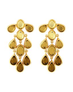 Isharya Glass Chandelier Earrings, Shaded Yellow
