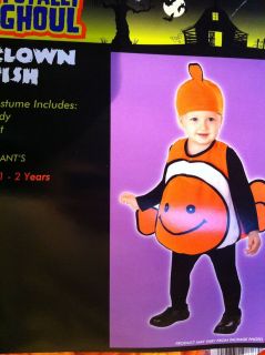 CLOWN FISH Costume NEW Infant 1 2 Years Totally Ghoul