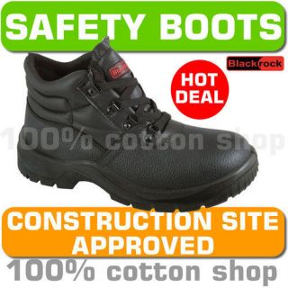 Blackrock Safety Work Leather Chukka Boots Shoes Black Steel Toe Cap 