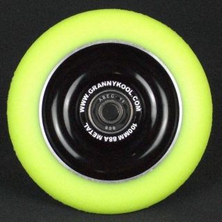Black Yellow Metal Core Scooter Wheel incl Abec 11 ~ 2nds