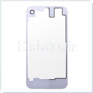 White Replacement Clear Tempered Glass Back Cover Housing for Apple 