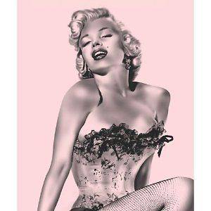 Marilyn Monroe Pink Fishnet Fleece Throw Blanket 50x60
