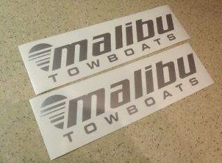 Newly listed Malibu Boat Decal Sticker Die Cut Silver 2 PAK FREE SHIP 