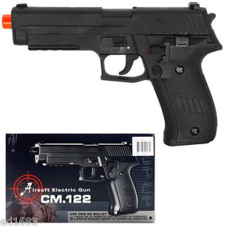 Size CM/122 Electric Airsoft Handgun w/ Metal Gear box Semi/ Full 