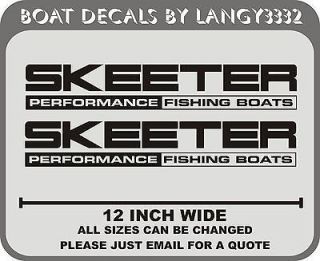   Fishing Boat Decal 12 Stickers boat stickers decals graphics (pair