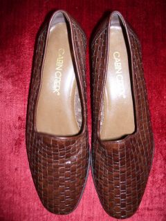 CABIN CREEK womens Loafers NEW NEW size 6.5 medium LEATHER Brown NEW 