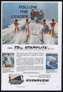 1960 Evinrude Starflite II Outboard Boat Motor Ski Ad