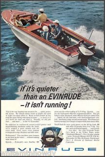 1961 EVINRUDE OUTBOARD MOTOR on Lone Star Boat AD